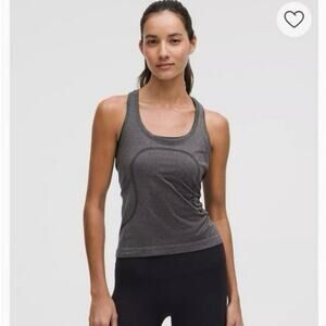 Lululemon Swiftly Tech Racerback Tank 2.0 Gray Knit Top Size 4 EUC
